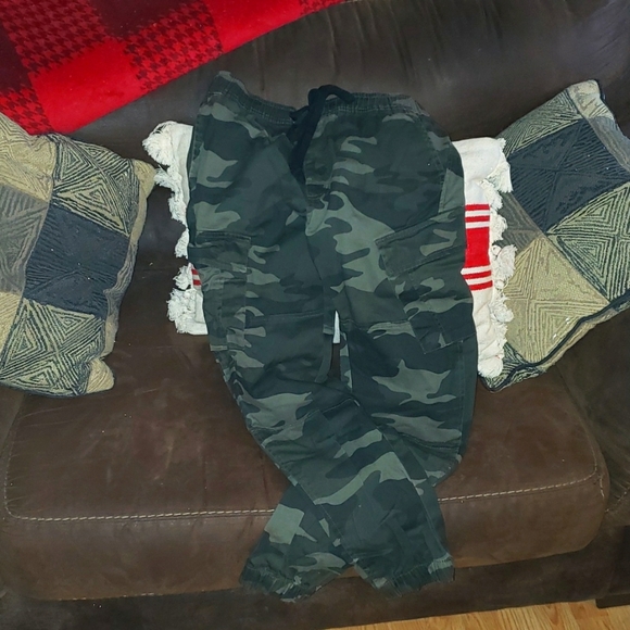 Cargo Joggers, Army Print - Picture 1 of 5